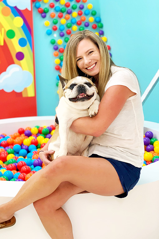 Whitney with her dog, Tojo.